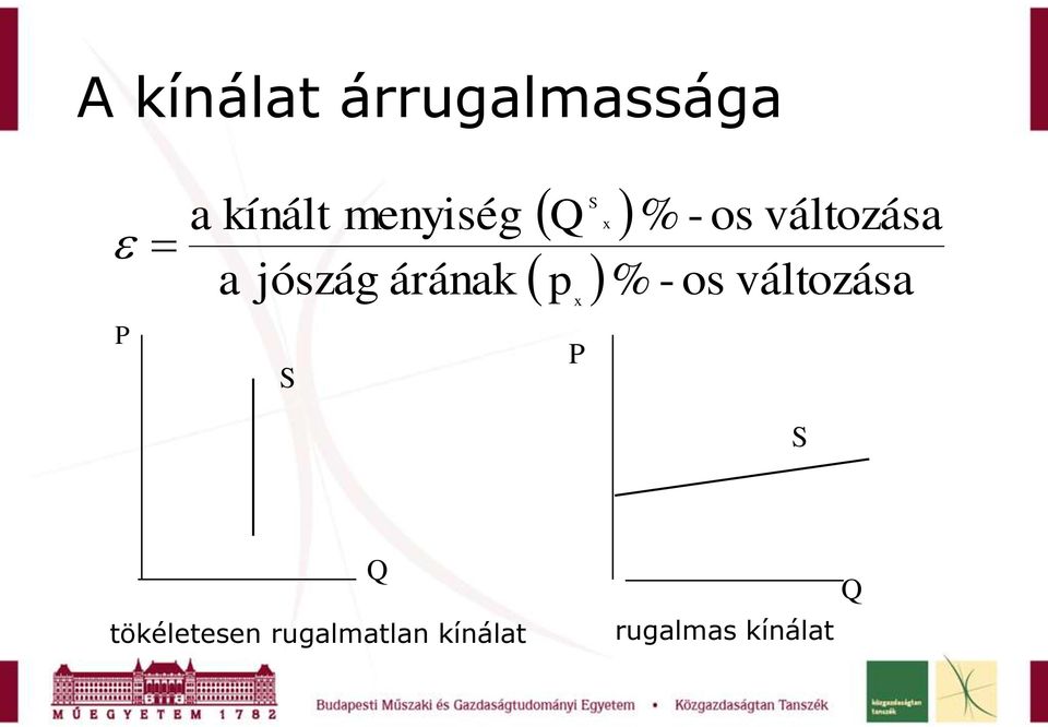 - os változása P S S x változása