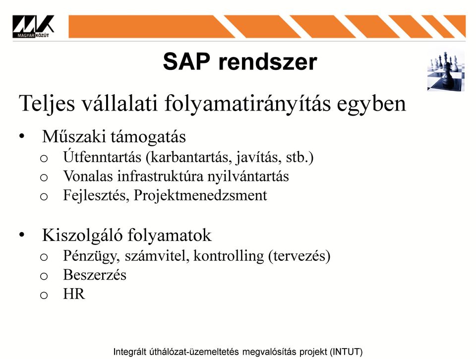 ) Vonalas infrastruktúra nyilvántartás Fejlesztés,