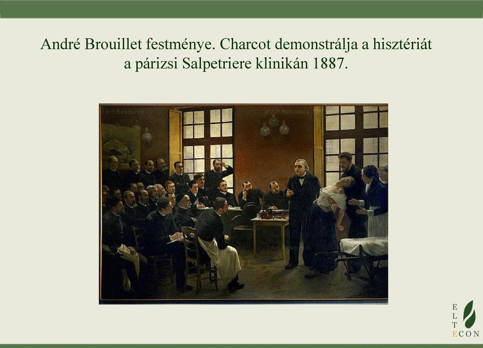 Charcot demonstrálja a