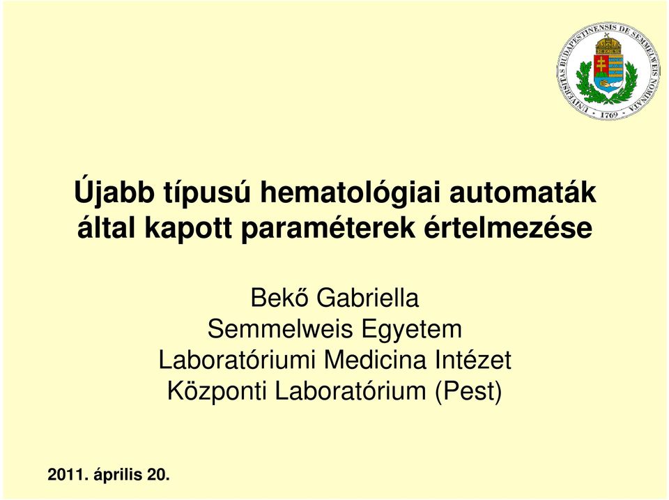 Semmelweis Egyetem Laboratóriumi Medicina