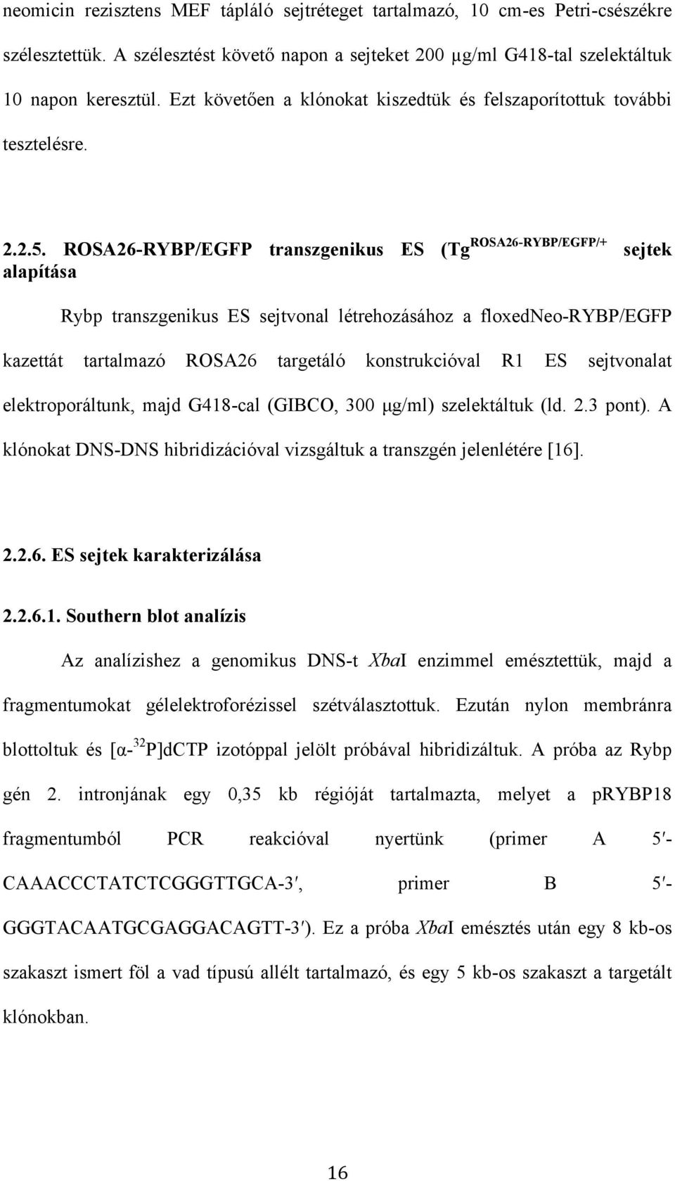 ROSA26-RYBP/EGFP transzgenikus ES (Tg ROSA26-RYBP/EGFP/+ sejtek alapítása Rybp transzgenikus ES sejtvonal létrehozásához a floxedneo-rybp/egfp kazettát tartalmazó ROSA26 targetáló konstrukcióval R1