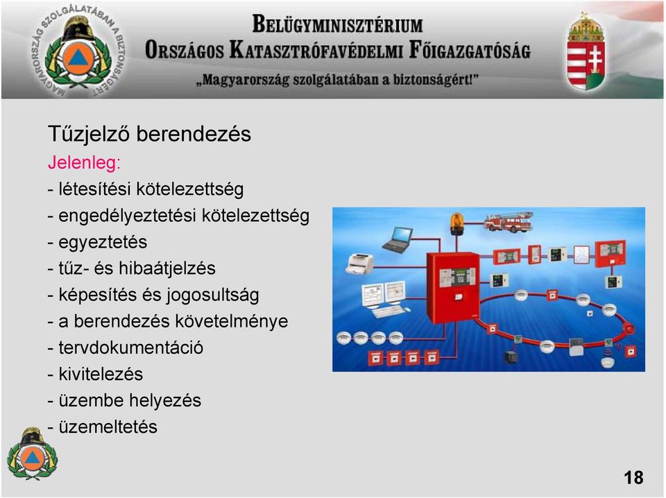 hibaátjelzés - képesítés és jogosultság - a berendezés