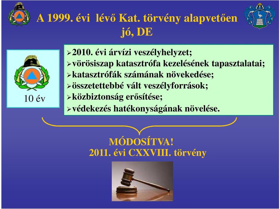 tapasztalatai; katasztrófák számának növekedése; összetettebbé vált