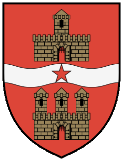 zászlóval) azonosítja Budapest címere 1990 után