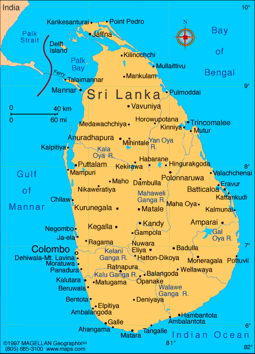 5 millió Hivatalos nyelv: szingaléz ( egyéb nyelv: tamil) Vallások: 70% buddhista,