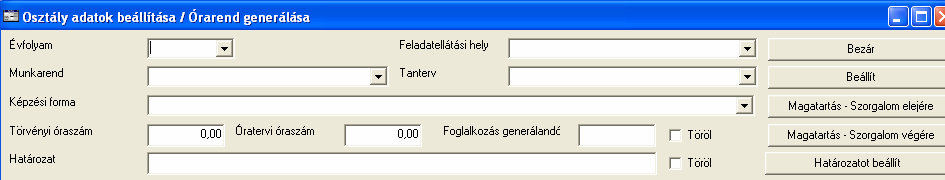 Az adatok csoportos megadása (Új lehetőség) 1.