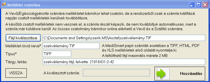 kattintani a helyben nyomtat feliratra. A számla (nem a nem adóügyi bizonylat) két példánya azonnal nyomtatásra kerül. Erre a felugró tájékoztató ablak is figyelmeztet.