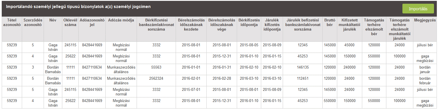 4.5 Bizonylatok importálása A TAO EKR lehetőség biztosít arra, hogy a bizonylatokat ne manuálisan kelljen rögzítenie a felhasználóknak. Ehhez az importálás funkció nyújt segítséget.