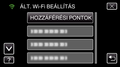 Wi-Fi használata QR kód létrehozásához (GZ-EX315/GZ-EX310) 6 Érintse meg a(z) VÉGREHAJT elemet. 0 Megjelenik a főmenü. 2 Érintse meg a(z) Wi-Fi (Q) ikont. QR kód olvasása. 1 QR kód olvasása.