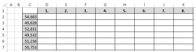 Hozzál létre egy új táblázatot az adott helyre Formázd meg a minta alapján A megoldás oszlopban függvénnyel válaszolj a kérdésekre Készítsd el a táblázatot az adott munkalapon Az 1.