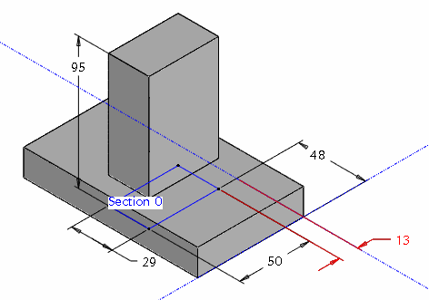 CAD - CAM ALAPOK PRO ENGINEER OKTATÓANYAG 3.17. ábra Az oszlop profilvázlata a vázlatkészítéskor felvett referenciákkal Axonometrikus nézetre váltva leellenırizhetık a kihúzás beállításai.
