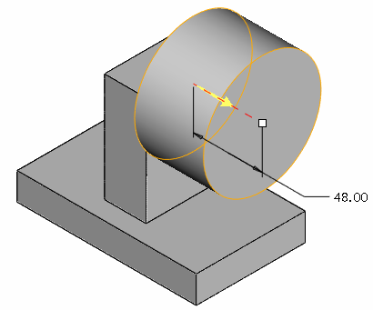 CAD - CAM ALAPOK PRO ENGINEER OKTATÓANYAG 3.25. ábra Vázlatkészítés Alapértelmezett nézetet választva látható, ha a kihúzás iránya nem megfelelı.