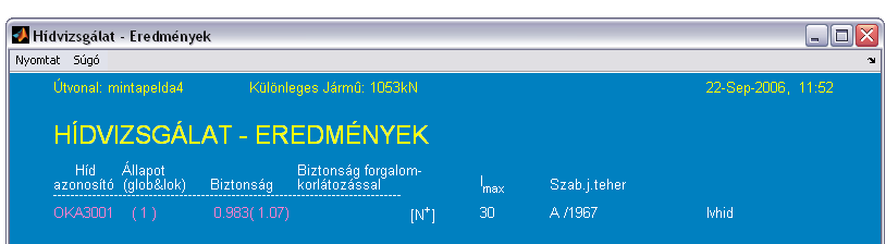 PÉLDÁK 76. ábra Az ívhíd függesztırúdjaiban keletkezı igénybevételek ábrái Az Igénybevételek Függesztırúd ablakban (76.