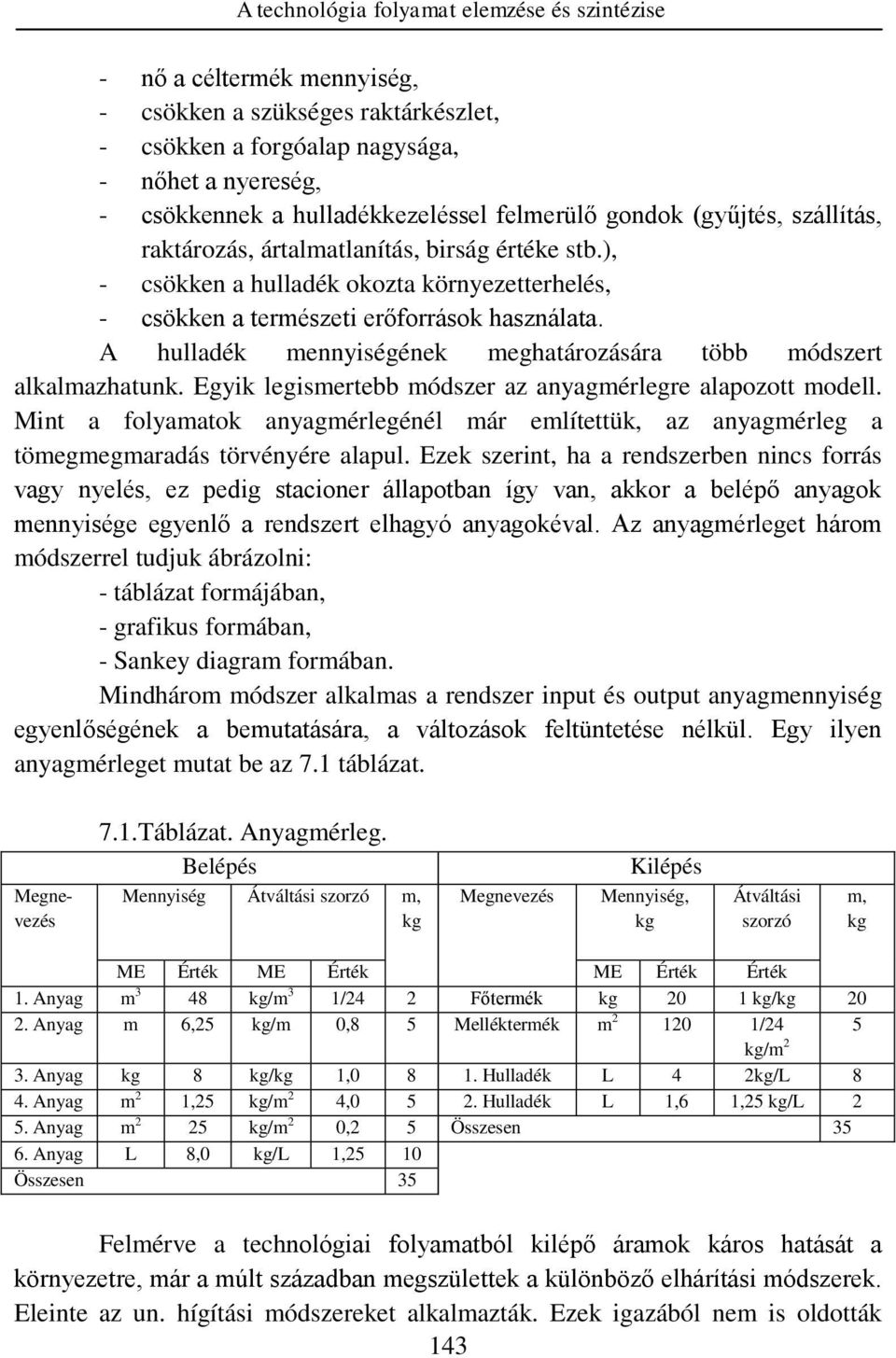 A hulladék ennyiségének eghatározására több ódszert alkalazhatunk. Egyik legisertebb ódszer az anyagérlegre alapozott odell.