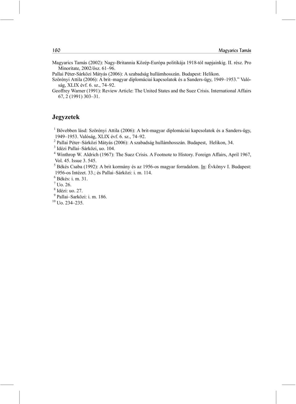 Geoffrey Warner (1991): Review Article: The United States and the Suez Crisis. International Affairs 67, 2 (1991) 303 31.