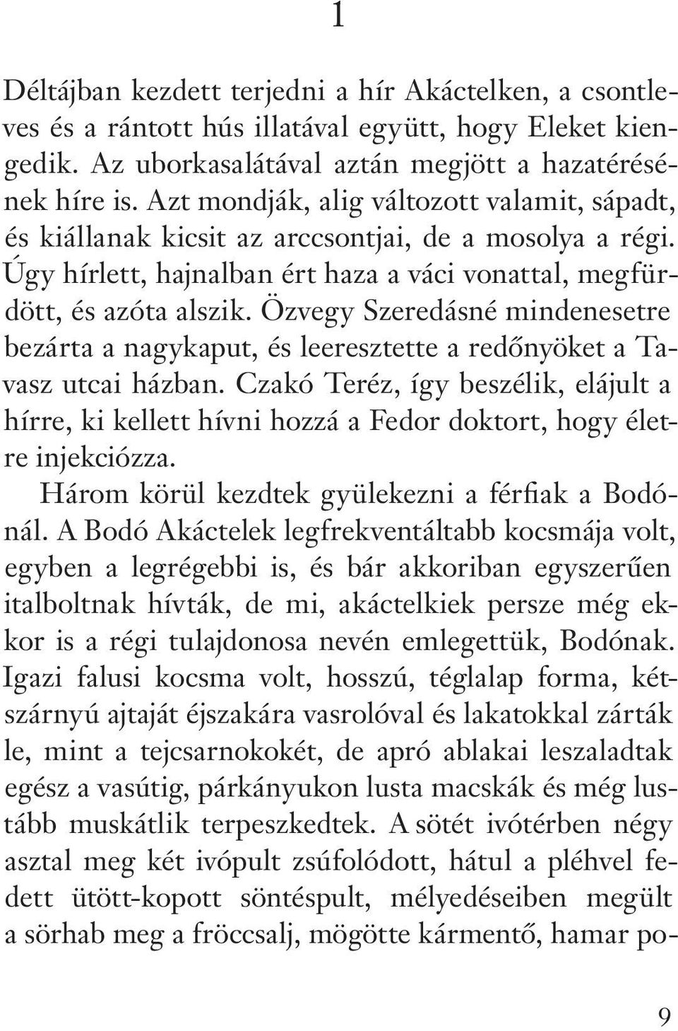 Özvegy Szeredásné min den esetre bezárta a nagykaput, és leeresztette a redônyöket a Tavasz utcai házban.