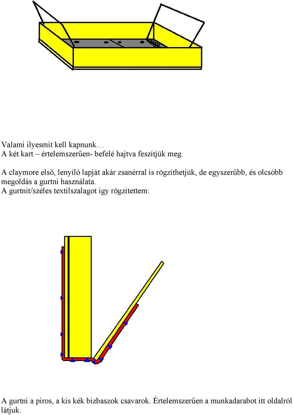 olcsóbb megoldás a gurtni használata.