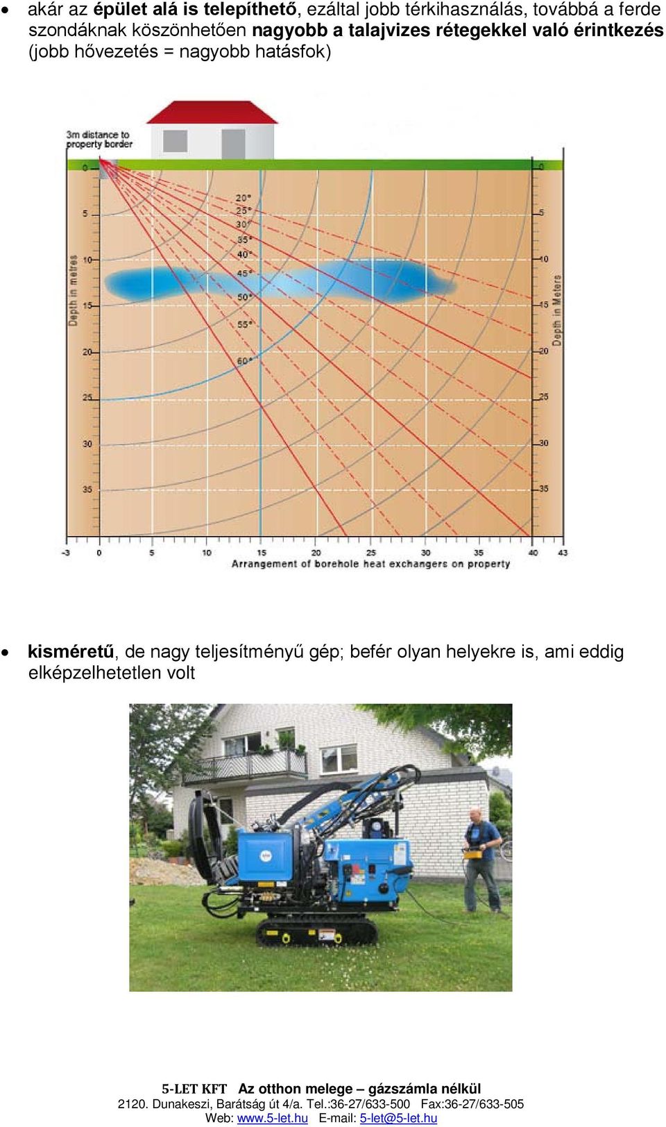 rétegekkel való érintkezés (jobb hővezetés = nagyobb hatásfok)