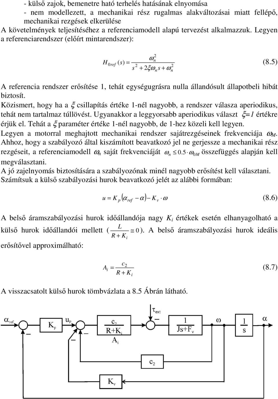 özmert, hogy ha a ξ llaítá értéke -él agyobb, a redzer álaza aerodku, tehát em tartalmaz túllöét. Ugyaakkor a leggyorabb aerodku álazt ξ értékre érjük el.