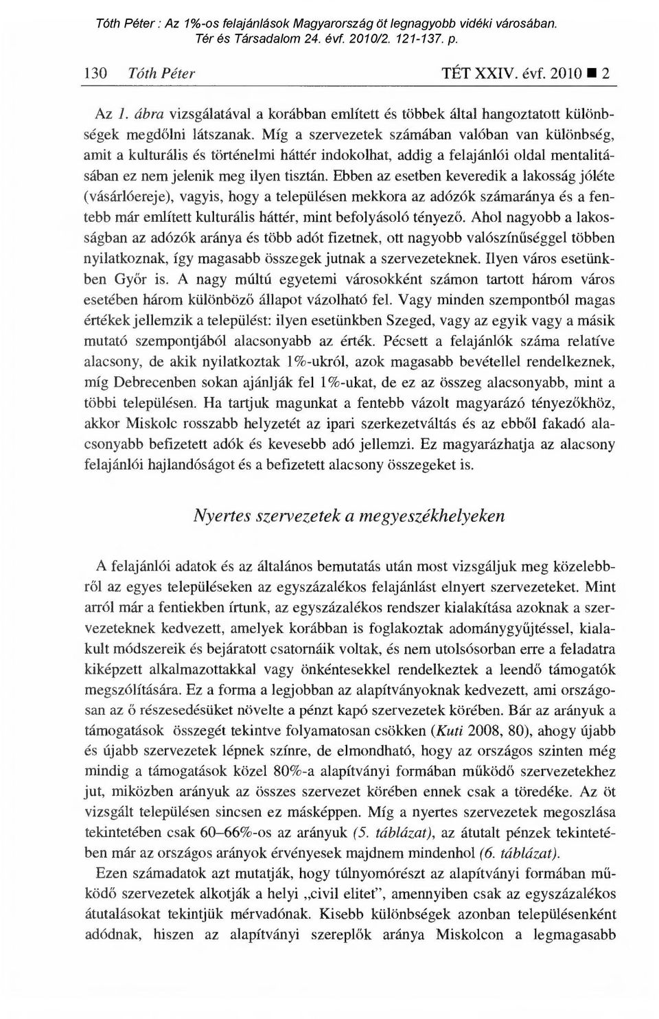 Ebben az esetben keveredik a lakosság jóléte (vásárlóereje), vagyis, hogy a településen mekkora az adózók számaránya és a fentebb már említett kulturális háttér, mint befolyásoló tényez ő.