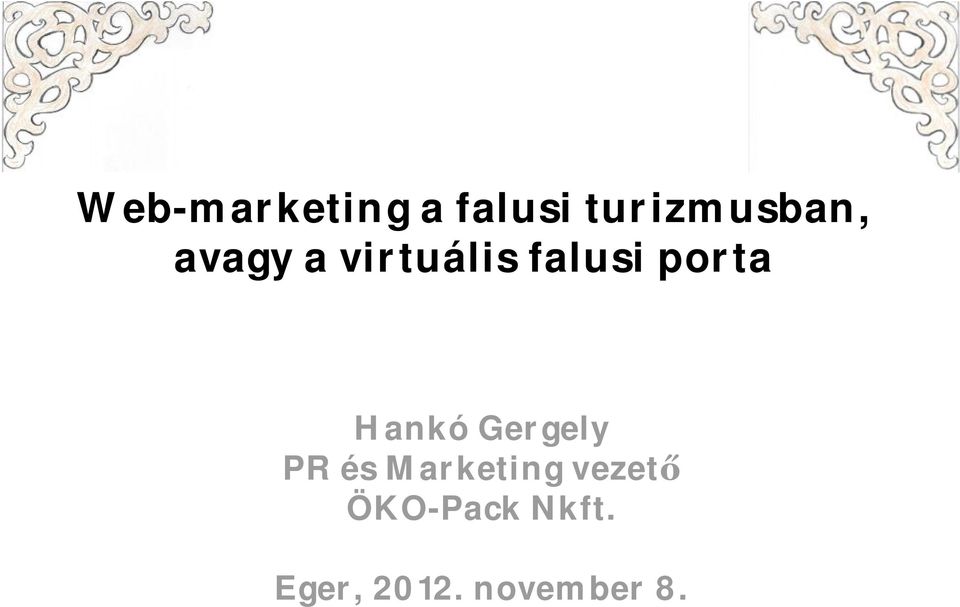 Hankó Gergely PR és Marketing