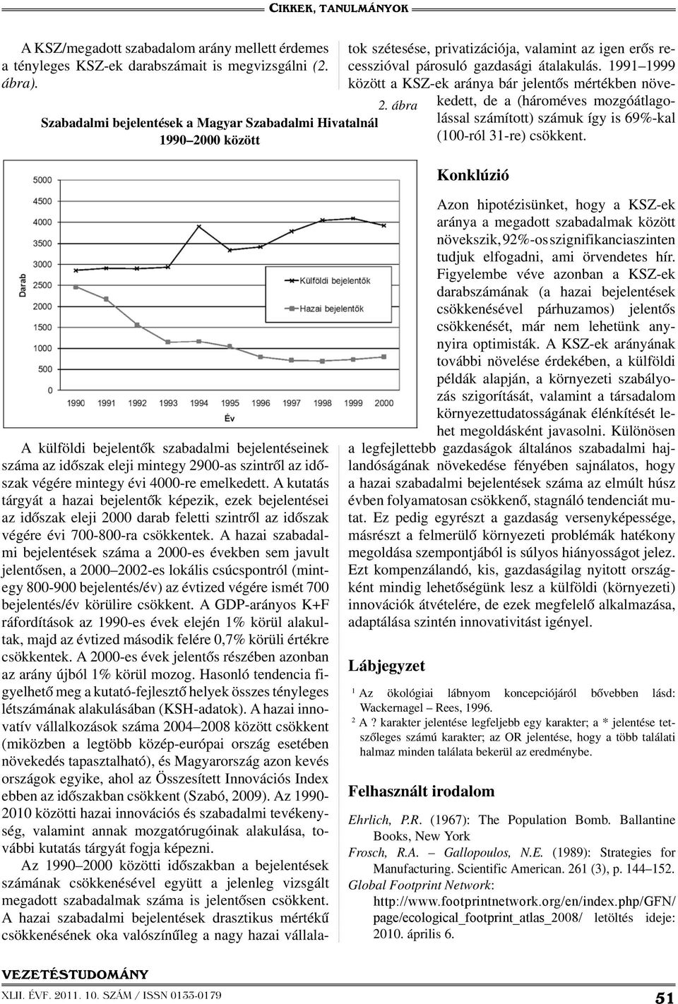 évi 4000-re emelkedett. A kutatás tárgyát a hazai bejelentők képezik, ezek bejelentései az időszak eleji 2000 darab feletti szintről az időszak végére évi 700-800-ra csökkentek.