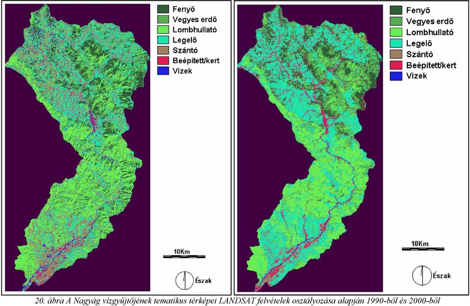 térképei LANDSAT felvételek