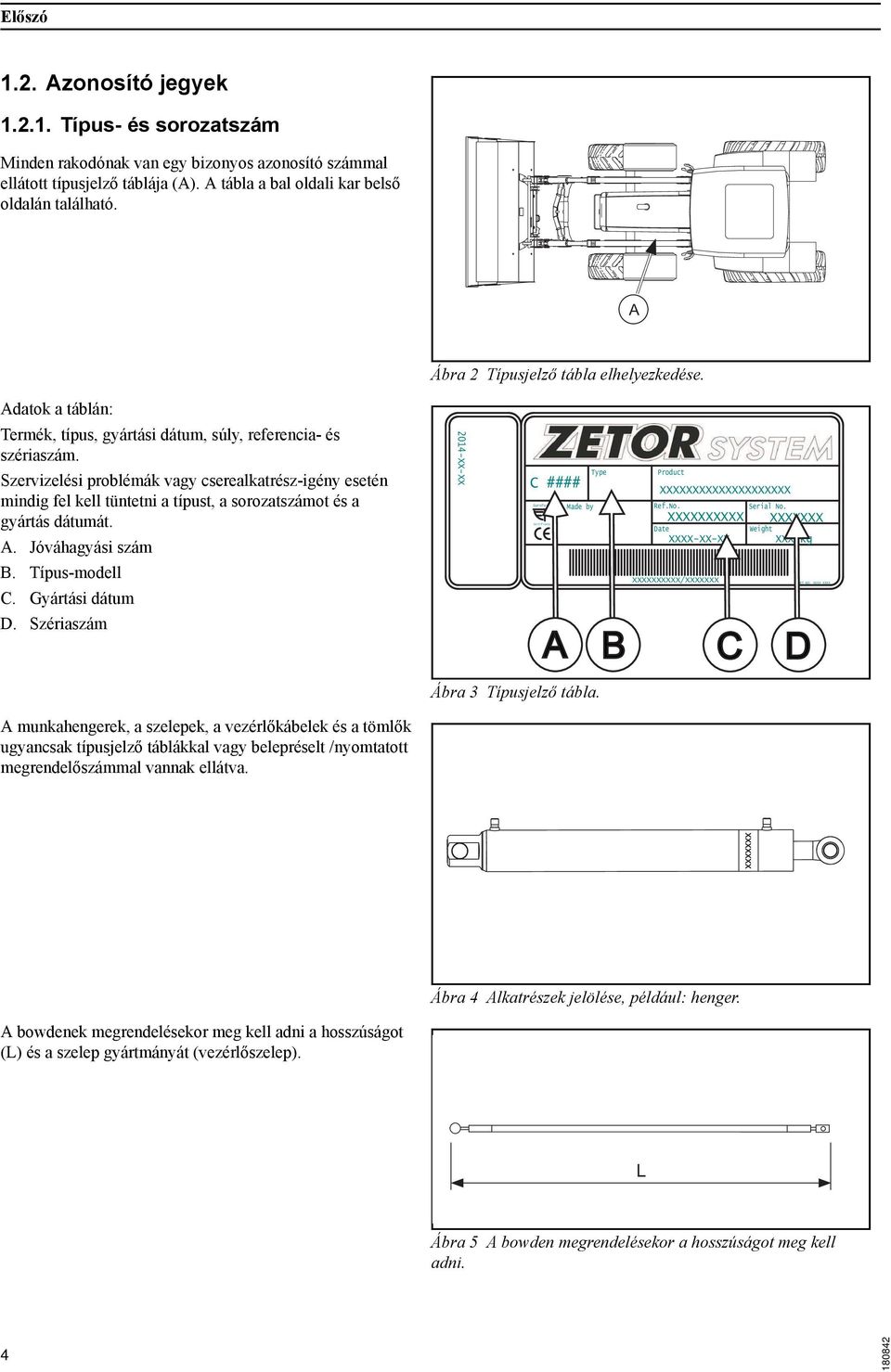 Szervizelési problémák vagy cserealkatrész-igény esetén mindig fel kell tüntetni a típust, a sorozatszámot és a gyártás dátumát. A. Jóváhagyási szám B. Típus-modell C. Gyártási dátum D.