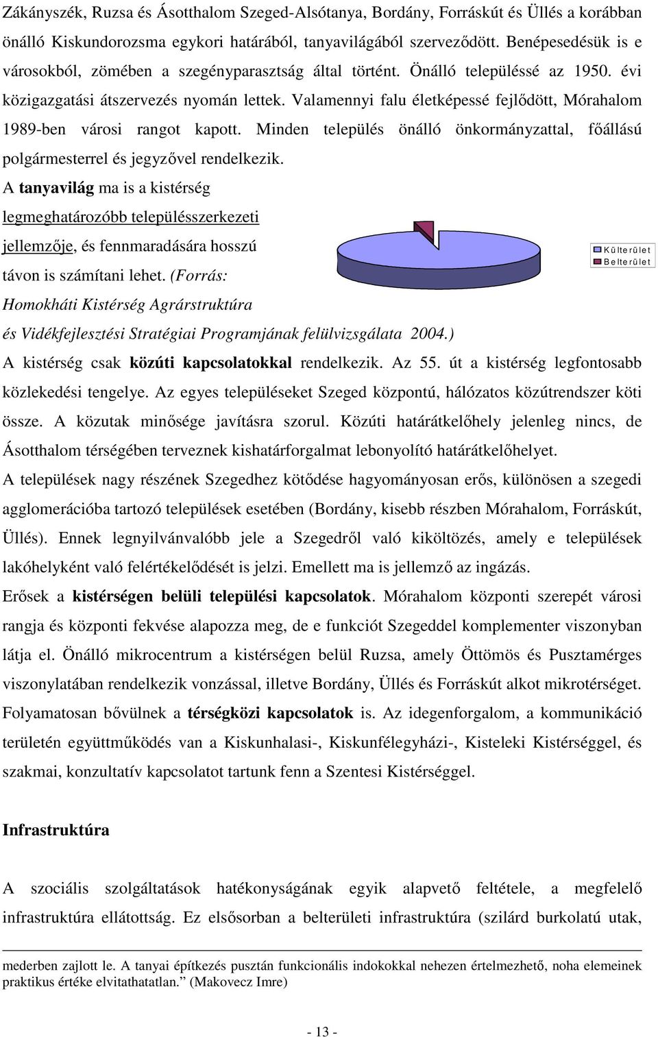 Valamennyi falu életképessé fejlıdött, Mórahalom 1989-ben városi rangot kapott. Minden település önálló önkormányzattal, fıállású polgármesterrel és jegyzıvel rendelkezik.