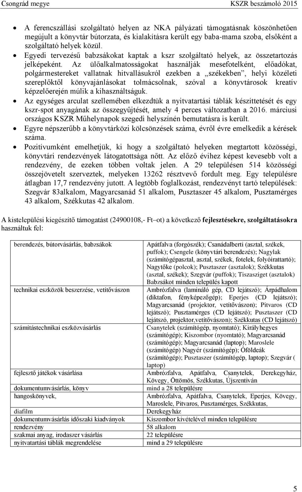 Az ülőalkalmatosságokat használják mesefotelként, előadókat, polgármestereket vallatnak hitvallásukról ezekben a székekben, helyi közéleti szereplőktől könyvajánlásokat tolmácsolnak, szóval a