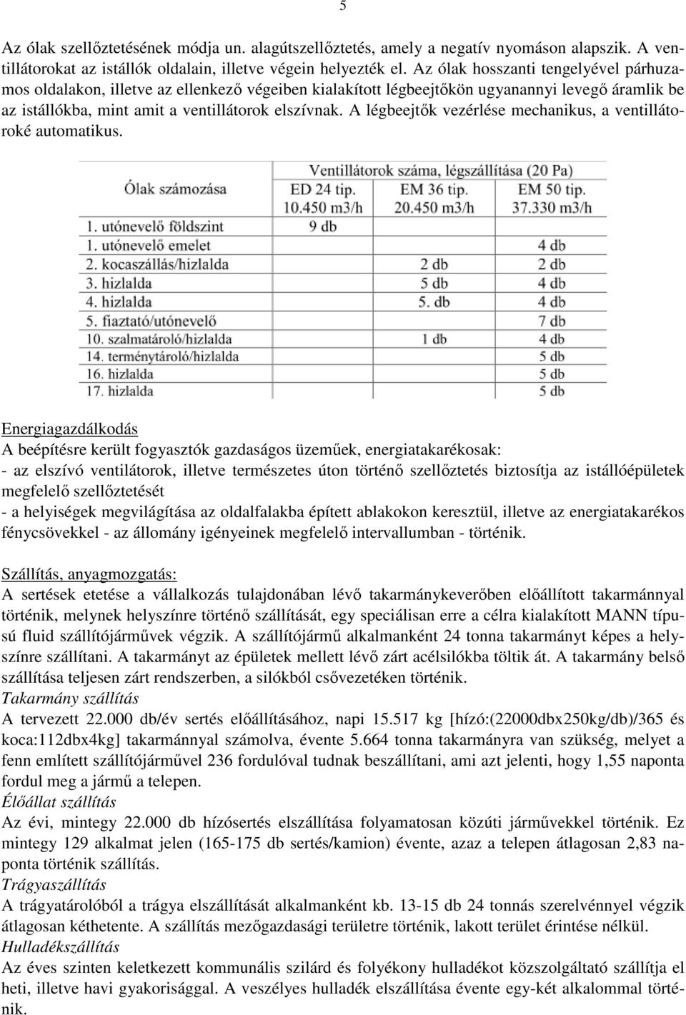 A légbeejtők vezérlése mechanikus, a ventillátoroké automatikus.