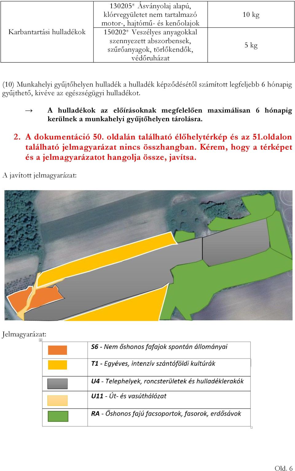 egészségügyi hulladékot. A az előírásoknak megfelelően maximálisan 6 hónapig kerülnek a munkahelyi gyűjtőhelyen tárolásra. 2. A dokumentáció 50.