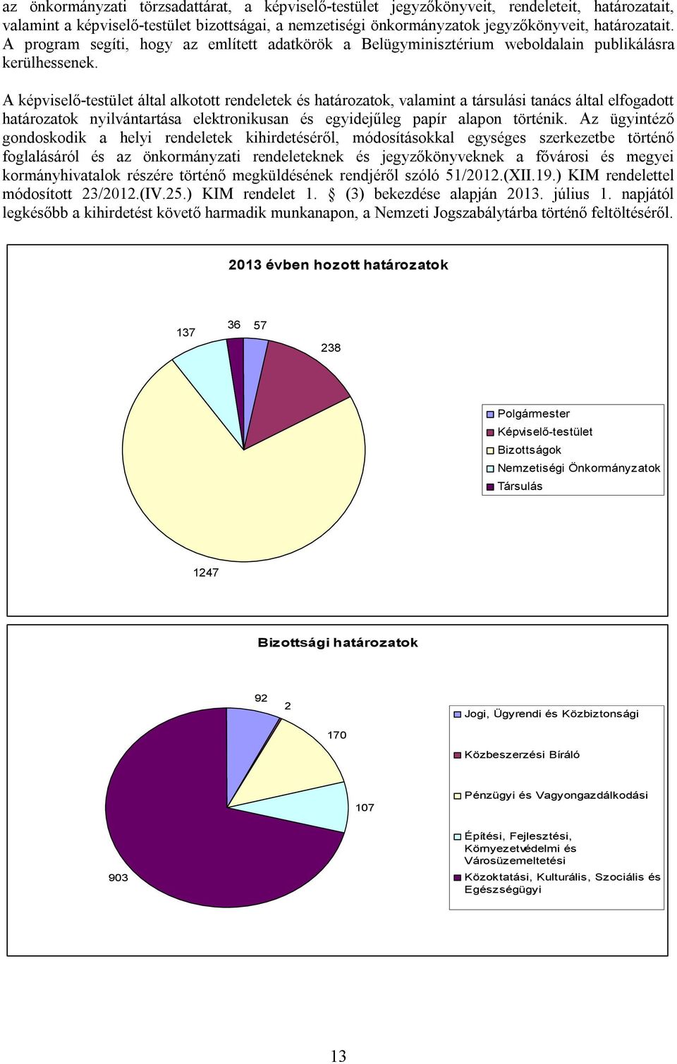 A képviselő-testület által alkotott rendeletek és határozatok, valamint a társulási tanács által elfogadott határozatok nyilvántartása elektronikusan és egyidejűleg papír alapon történik.