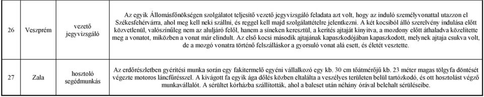 A két kocsiból álló szerelvény indulása előtt közvetlenül, valószínűleg nem az aluljáró felől, hanem a síneken keresztül, a kerítés ajtaját kinyitva, a mozdony előtt áthaladva közelítette meg a
