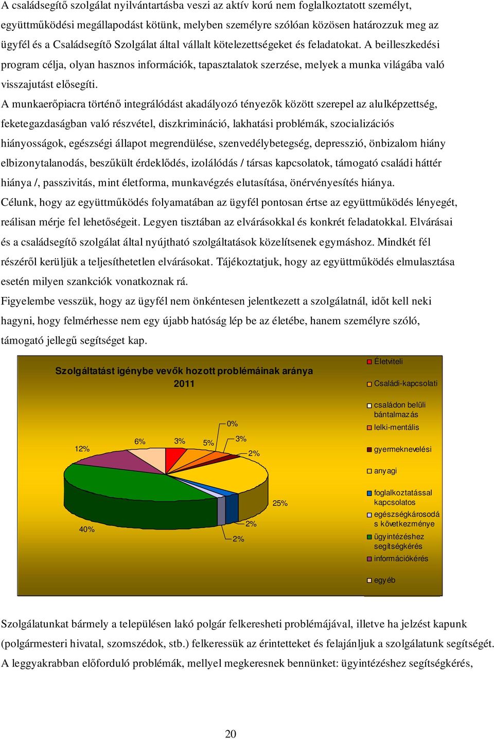 A beilleszkedési program célja, olyan hasznos információk, tapasztalatok szerzése, melyek a munka világába való visszajutást elısegíti.