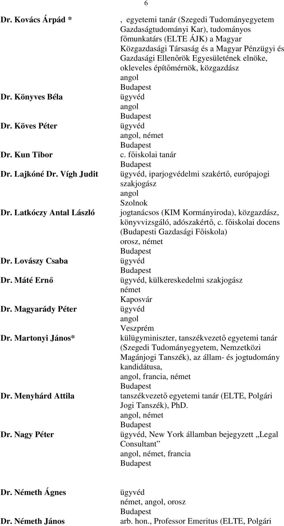 Nagy Péter, egyetemi tanár (Szegedi Tudományegyetem Gazdaságtudományi Kar), tudományos főmunkatárs (ELTE ÁJK) a Magyar Közgazdasági Társaság és a Magyar Pénzügyi és Gazdasági Ellenőrök Egyesületének