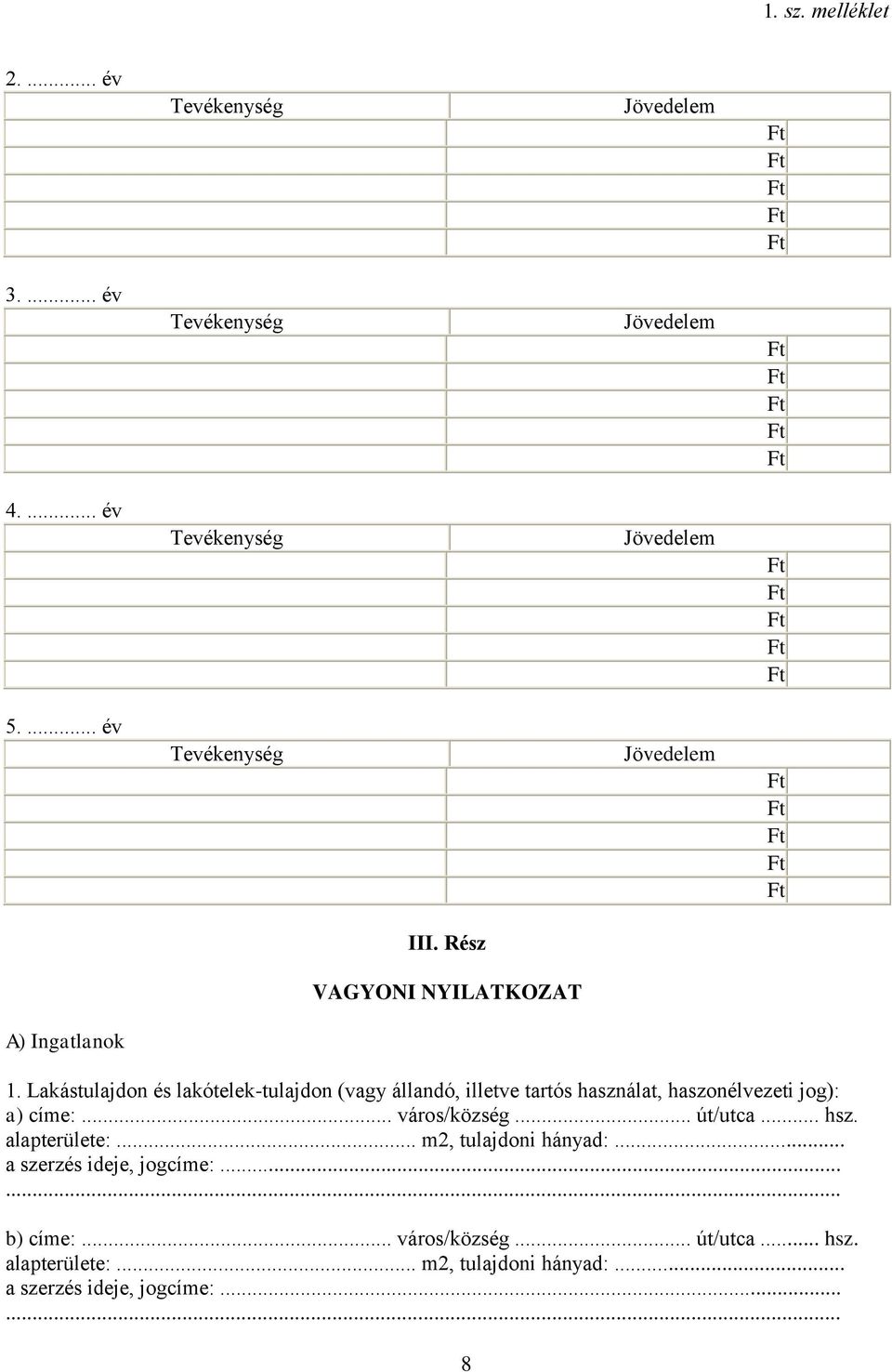 Lakástulajdon és lakótelek-tulajdon (vagy állandó, illetve tartós