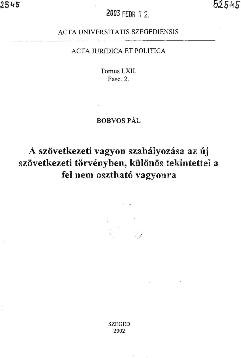 Tomus LXII. Fasc. 2.