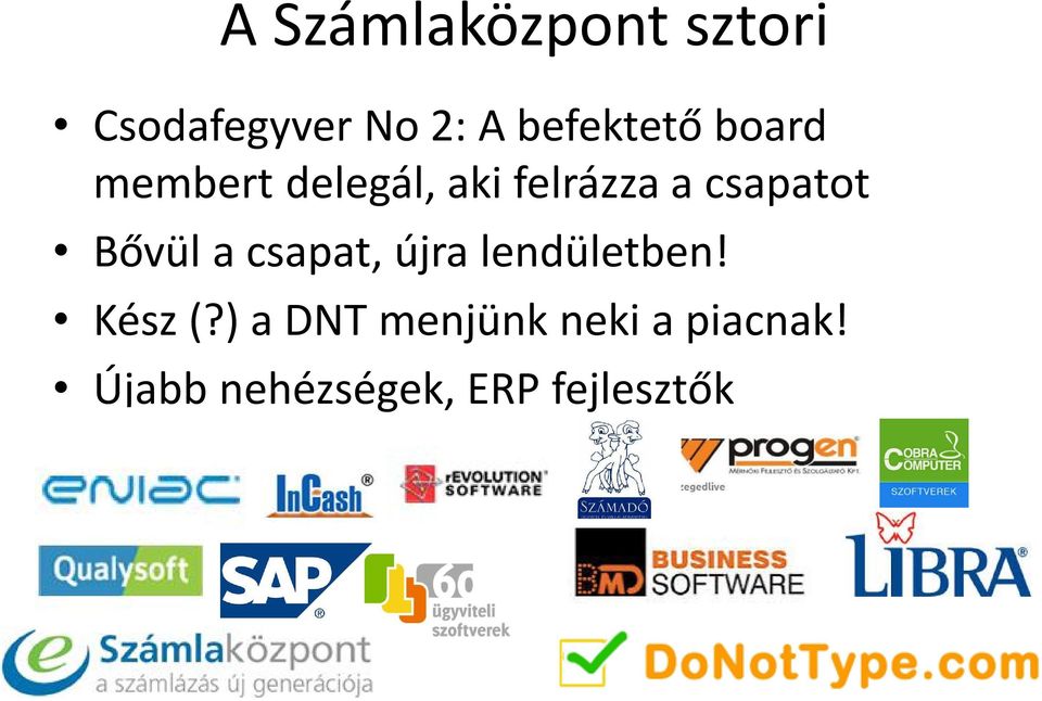 csapatot Bővül a csapat, újra lendületben! Kész (?