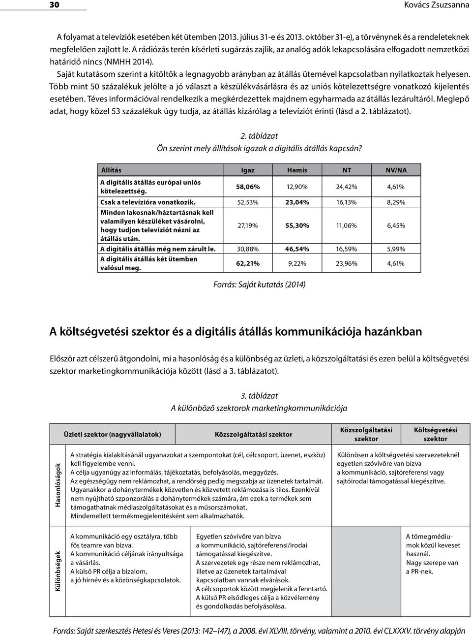 Saját kutatásom szerint a kitöltők a legnagyobb arányban az átállás ütemével kapcsolatban nyilatkoztak helyesen.