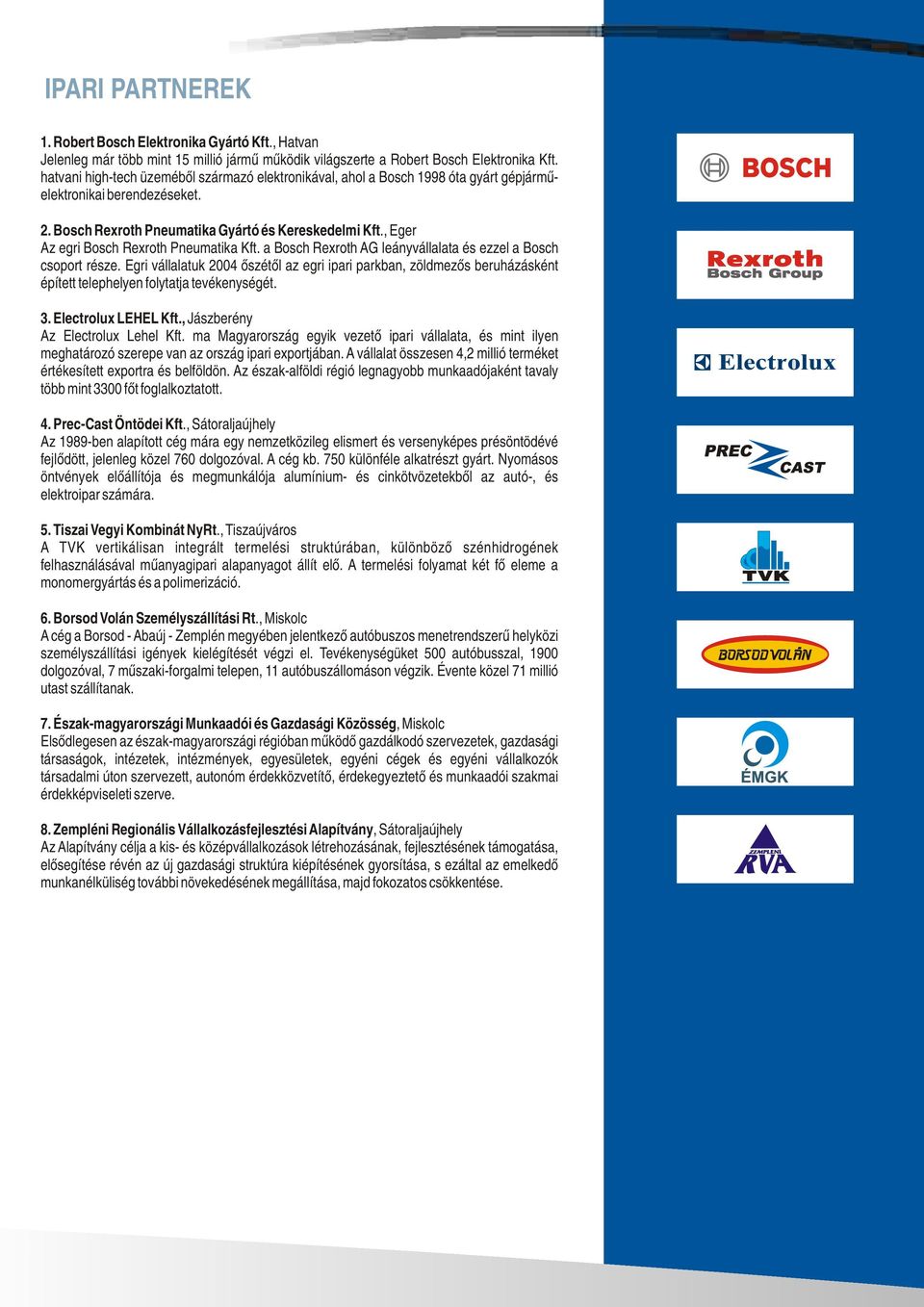 , Eger Az egri Bosch Rexroth Pneumatika Kft. a Bosch Rexroth AG leányvállalata és ezzel a Bosch csoport része.