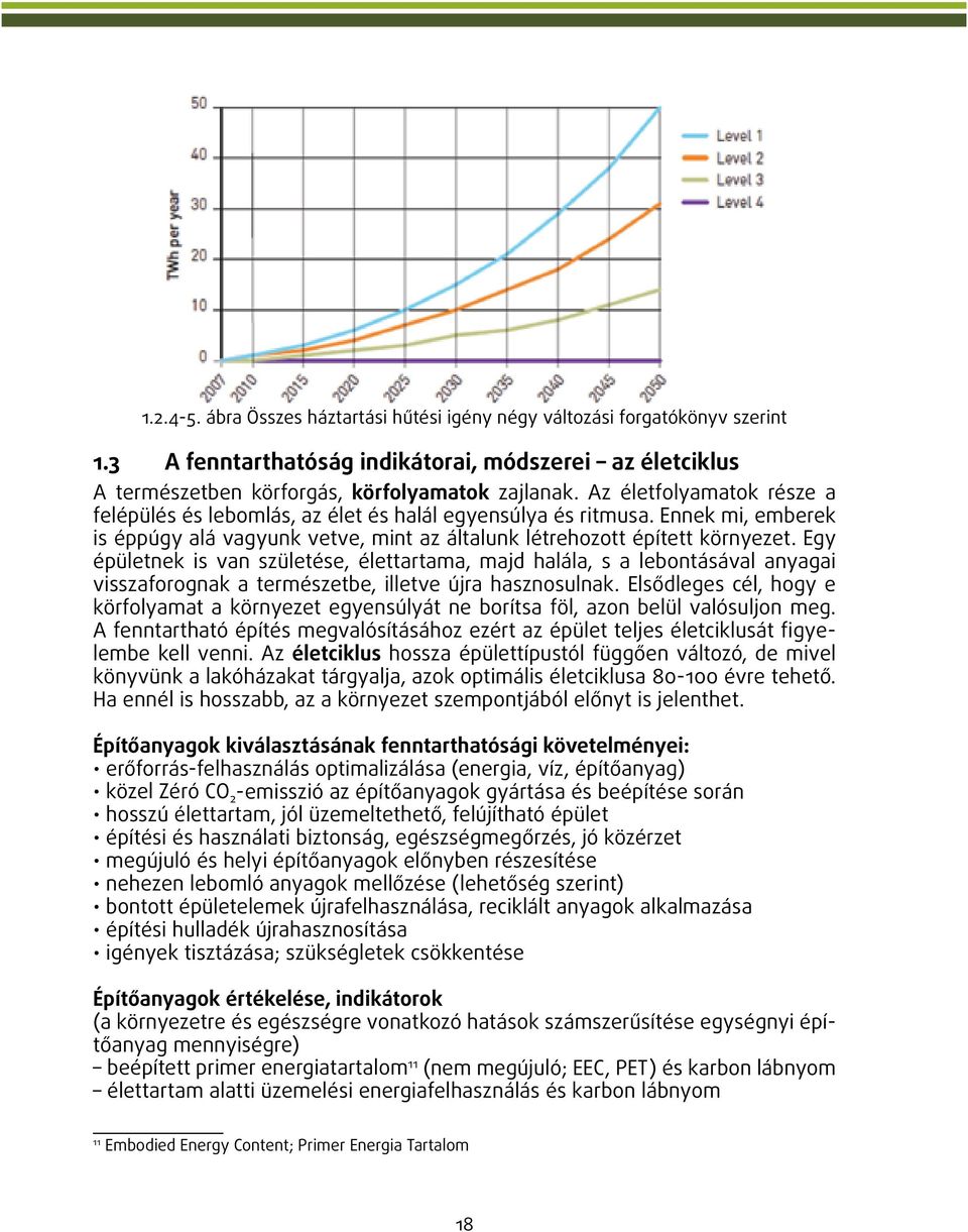 Egy épületnek is van születése, élettartama, majd halála, s a lebontásával anyagai visszaforognak a természetbe, illetve újra hasznosulnak.