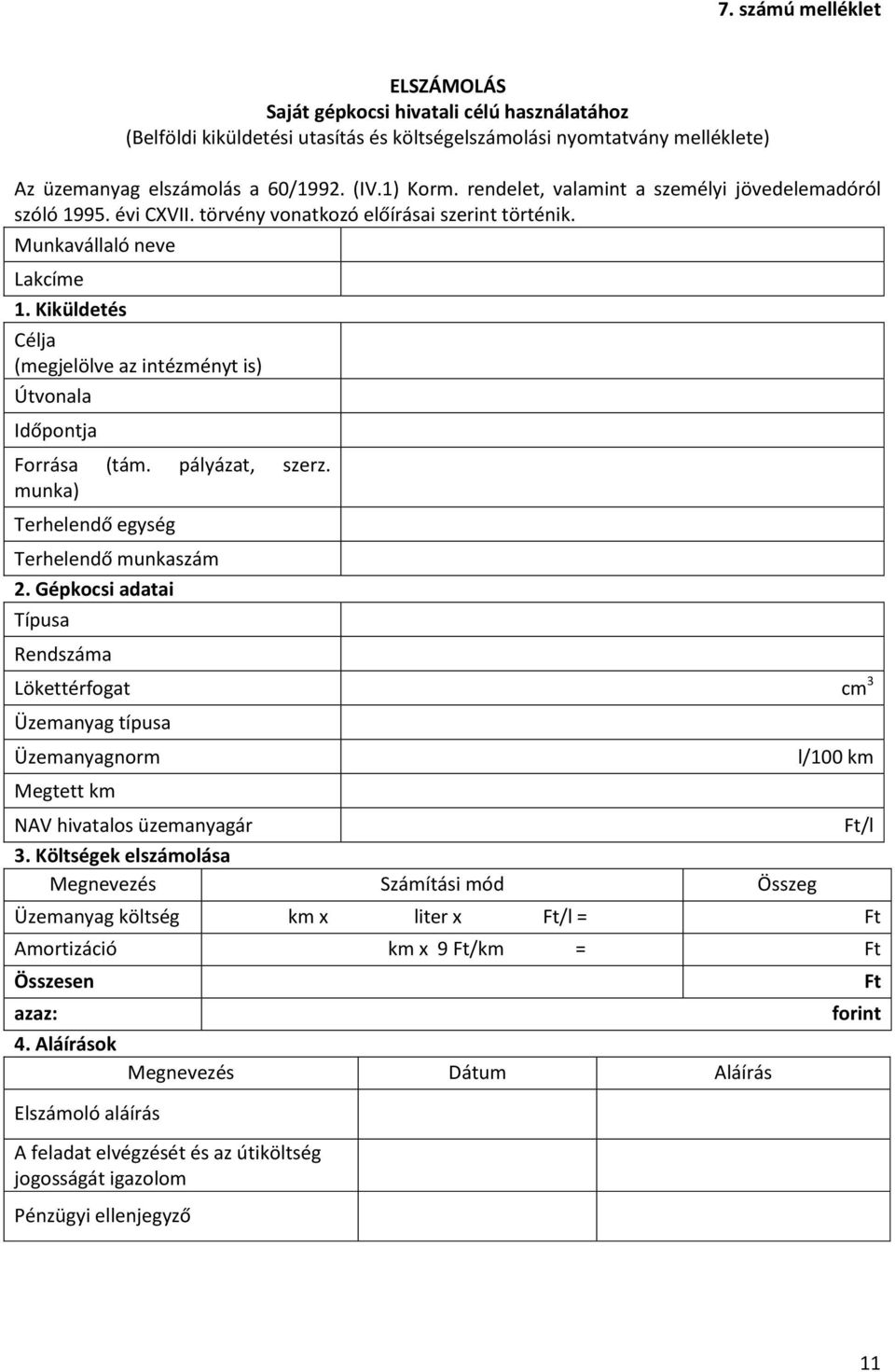 Kiküldetés Célja (megjelölve az intézményt is) Útvonala Időpontja Forrása (tám. pályázat, szerz. munka) Terhelendő egység Terhelendő munkaszám 2.