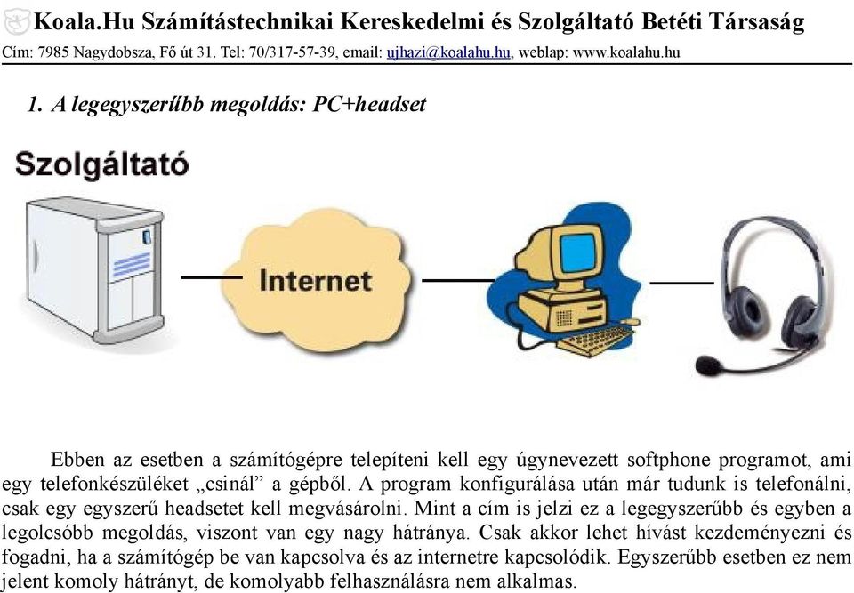 Mint a cím is jelzi ez a legegyszerűbb és egyben a legolcsóbb megoldás, viszont van egy nagy hátránya.