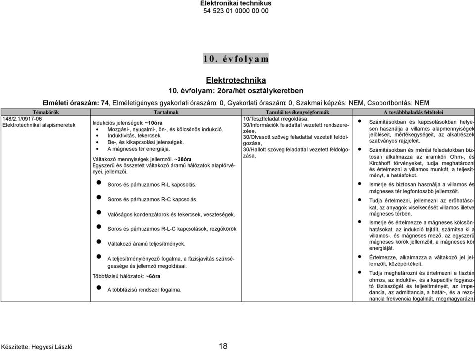 jelenségek: ~10óra 30/Információk feladattal vezetett rendszerezése, Mozgási-, nyugalmi-, ön-, és kölcsönös indukció. Induktivitás, tekercsek.