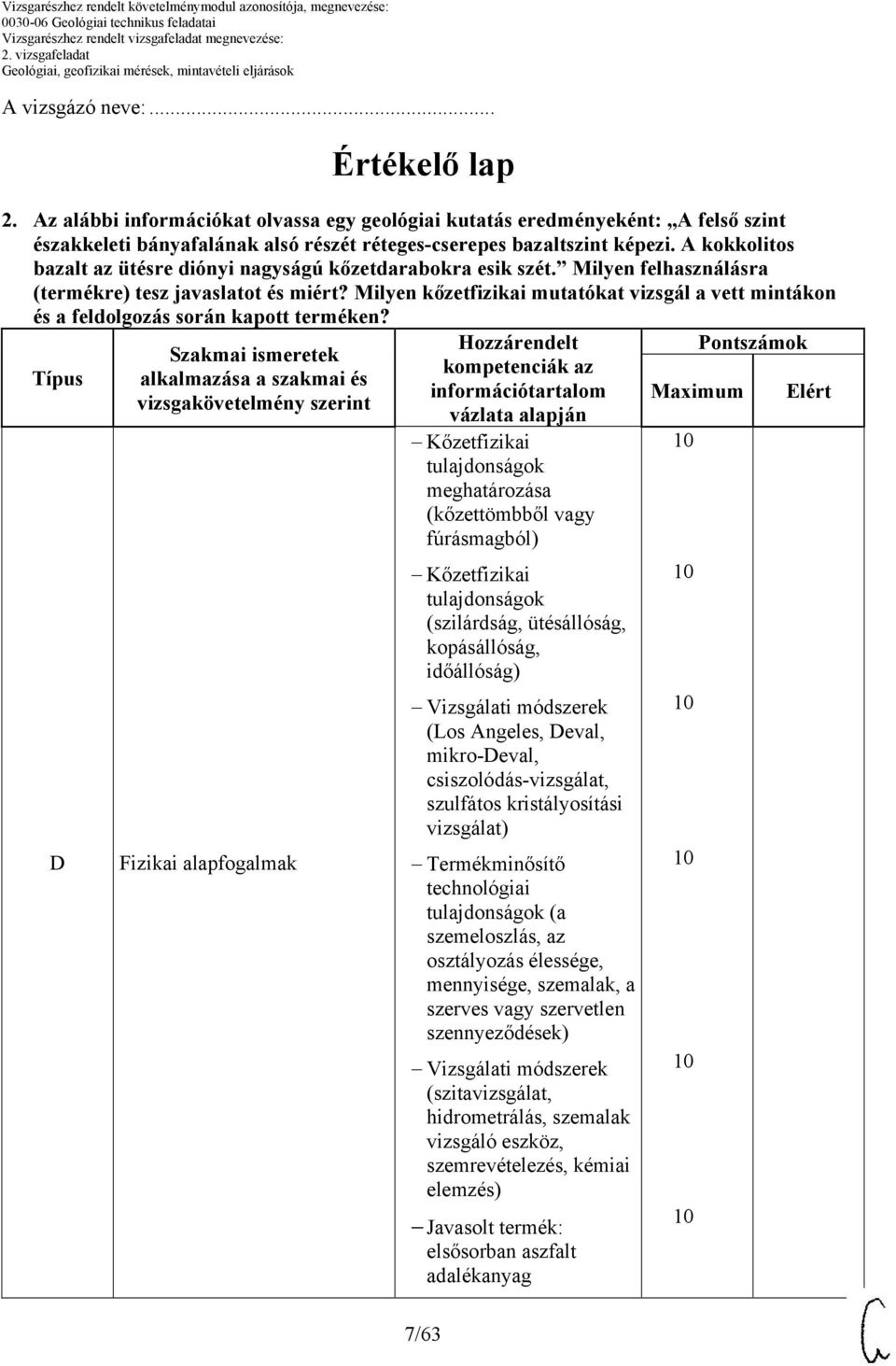 Milyen kőzetfizikai mutatókat vizsgál a vett mintákon és a feldolgozás során kapott terméken?