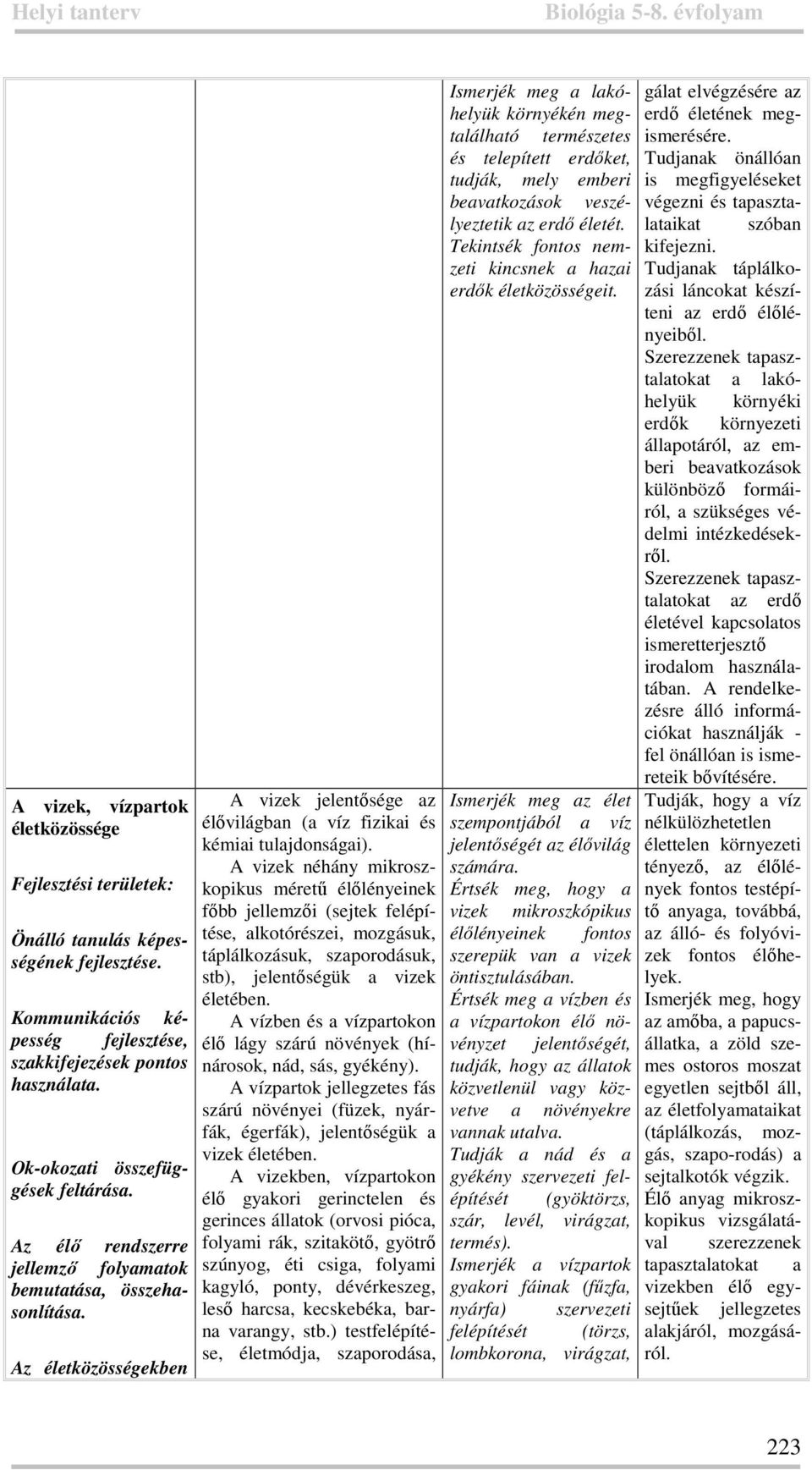 A vizek néhány mikroszkopikus méretű élőlényeinek főbb jellemzői (sejtek felépítése, alkotórészei, mozgásuk, táplálkozásuk, szaporodásuk, stb), jelentőségük a vizek életében.