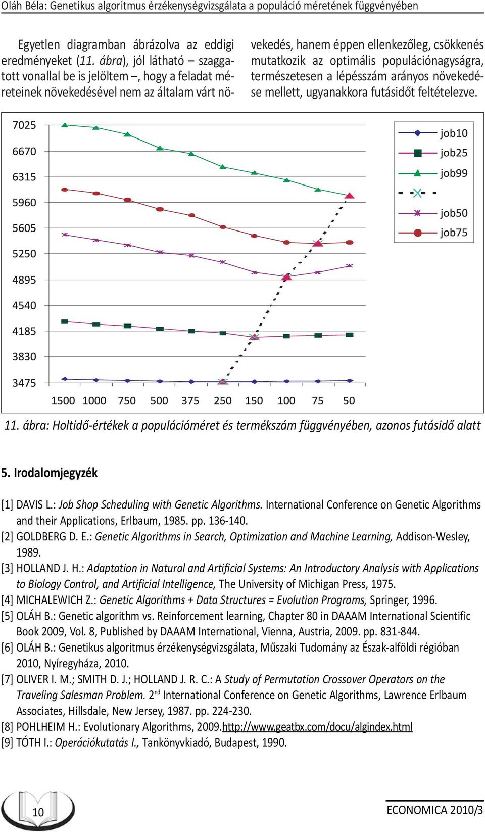 populációnagyságra, természetesen a lépésszám arányos növekedése mellett, ugyanakkora futásidõt feltételezve. 11.