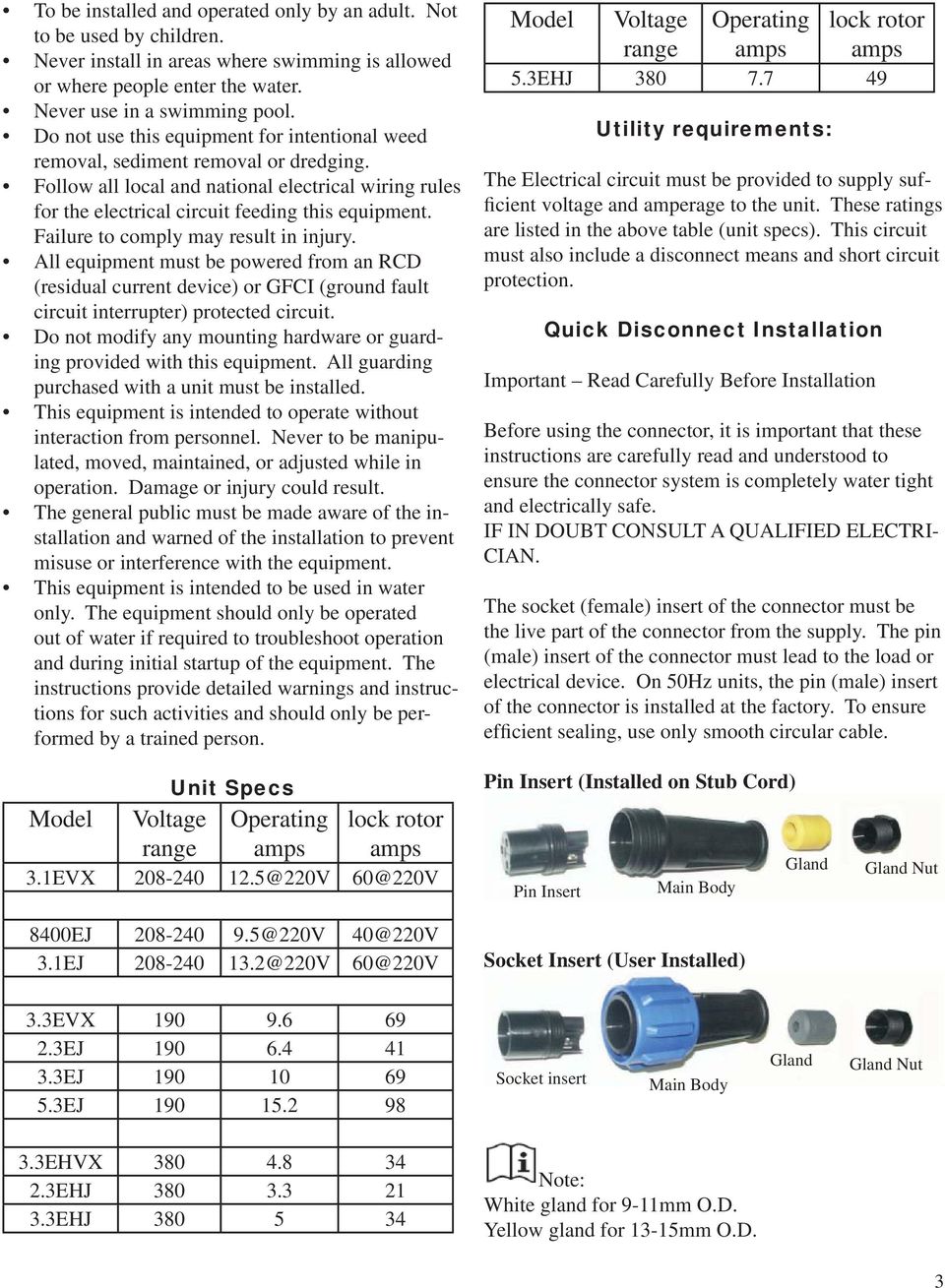 Failure to comply may result in injury. All equipment must be powered from an RCD (residual current device) or GFCI (ground fault circuit interrupter) protected circuit.