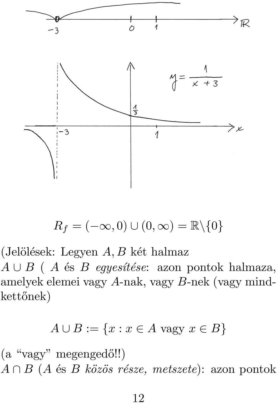 A-nak, vagy B-nek (vagy mindkettőnek) A B := {x : x A vagy x B}